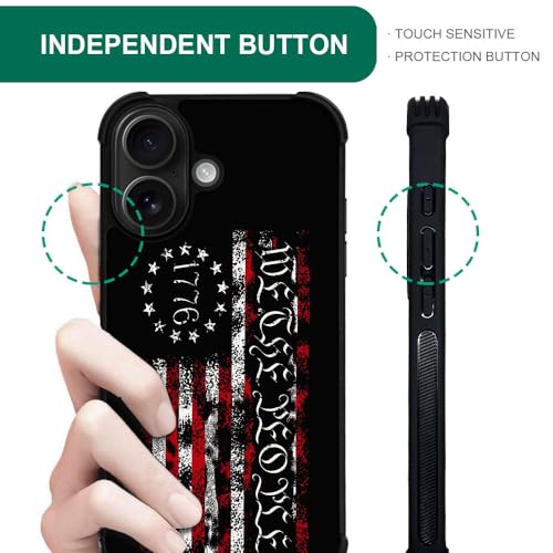 case for iPhone 17,Compatible with Magsafe,All-Round Protection Shockproof Anti-Scratches TPU Case Cover-Classic American Flag 1776 We The People - color: Classic American Flag 1776 we the people, size: IPhone 17