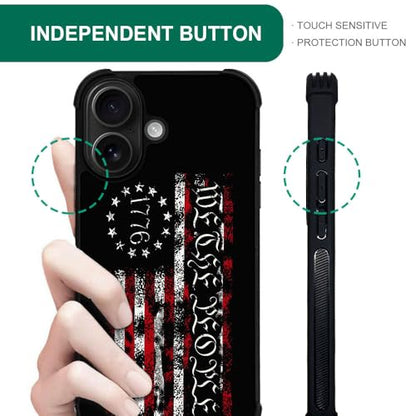 case for iPhone 17,Compatible with Magsafe,All-Round Protection Shockproof Anti-Scratches TPU Case Cover-Classic American Flag 1776 We The People - color: Classic American Flag 1776 we the people, size: IPhone 17