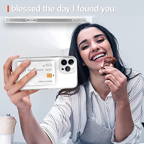 Gukalong Clear Wallet Case for iPhone 15 Pro Max with Credit Card Holder | Hard PC Heavy Duty Shockproof Protection Anti-Scratch Phone Cover Card Slot Anti-Yellowing Case for Women Men - size: for iPhone 15 Pro Max