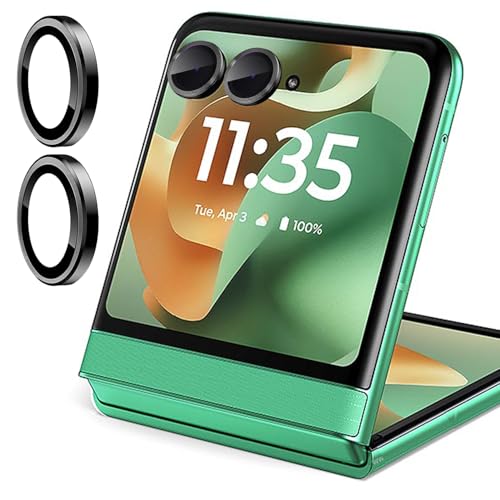 Zeking 2 Set for Motorola Razr 60/ Razr 2025 Camera Lens Protector - color: Black