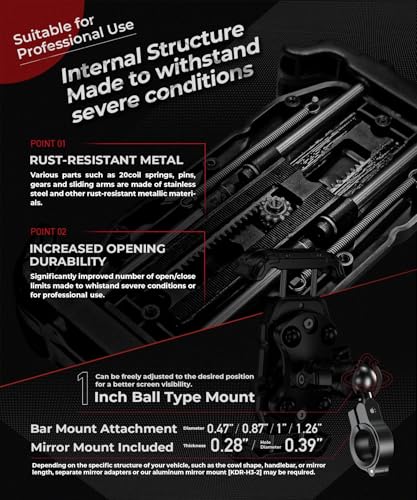 Kaedear Vibration-Resistant Motorcycle Phone Mount, KDR-M28