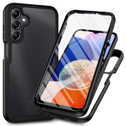 for Samsung Galaxy A36 5G Case, for Samsung A56 5G Phone Case with Built-in Screen Protector Clear Slim Back Cover Shockproof Rugged Heavy Duty Bumper Full Body Protective Case, Black - color: Black, size: Samsung Galaxy A36 / A56