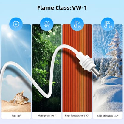 Starlink Mini White USB C Cable 10FT/3M, Requires 100W+ PD, 18AWG - size: 10FT/3M