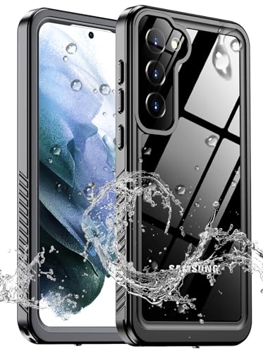 xiwxi for Samsung Galaxy S21 Case Waterproof,[IPX8 Underwater Case][Full Body Shockproof & Military Dropproof] Clear Sound Quality Built-in Screen Protector for Samsung S21 6.1 inch-Black - size: For Samsung S21-6.1"