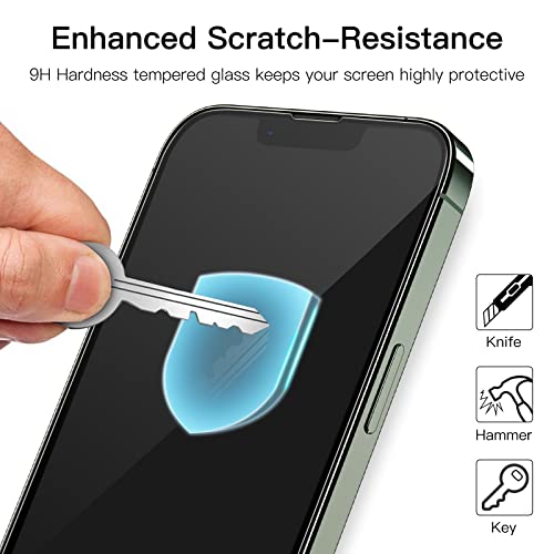 JETech Full-Coverage Screen Protector for iPhone 13 Pro Max, 3-Pack | Black Edge Tempered Glass, Easy Installation Tool, HD Clear, Case-Friendly - size: iPhone 13 Pro Max