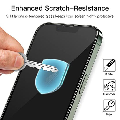 JETech Full-Coverage Screen Protector for iPhone 13 Pro Max, 3-Pack | Black Edge Tempered Glass, Easy Installation Tool, HD Clear, Case-Friendly - size: iPhone 13 Pro Max