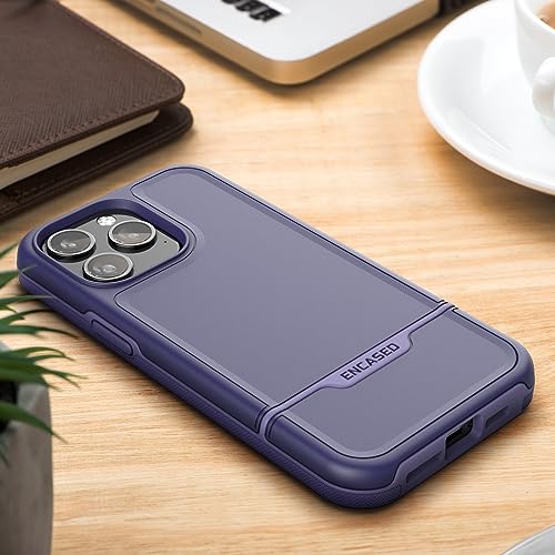 ENCASED Shockproof Case Compatible with iPhone 16 - Ultra Protective Heavy Duty Magnetic Phone Cover, Rebel Series (Purple, iPhone 15 Pro Max) - color: Purple, size: iPhone 15 Pro Max