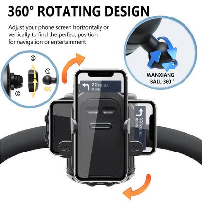 Stroller Cup Phone Holder Attachment, 3-in-1 Universal Cup Holder with Adjustable Phone Mount, Double Cup Holder for Walker Wheelchair Fits Most Donna, Uppababy, Bugaboo, Anti-Slip & Easy Install