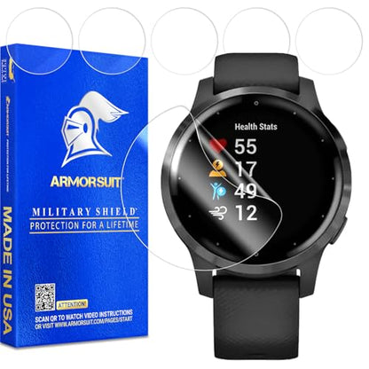 ArmorSuit 6 Pack for Garmin Vivoactive 4S 40mm (2020 Release) Screen Protector MilitaryShield HD Clear TPU Film - Made in USA - size: Vivoactive 4S (40mm)