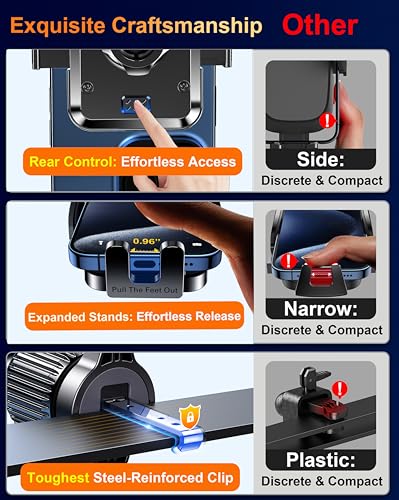 Qifutan Dash Mounted Holders Phone Holders for Your Car Phone Mount for Car Windshield Dashboard Air Vent Universal Desk Mounts Hands Free Automobile Cell Phone Holder Fit for iPhone Smartphone - color: Carbon Fiber