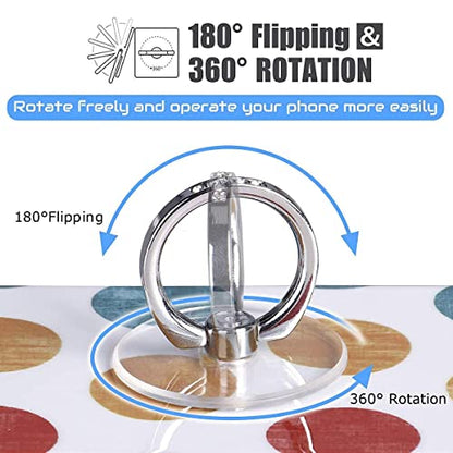 Transparent Phone Ring Holder Grip - EI Sonador Clear Cell Phone Ring Stand Holder Finger Grip Kickstand 360° Rotation, Compatible with Most of Phones, Tablets and Case (2 Rose Gold Diamond) - color: 2 Rose Gold Diamond
