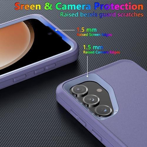 MXX Case Designed for S24 Plus Compatible with S25 Plus/ S24 Plus 3-Layer Super Full Heavy Duty Body Bumper Cover/Shock Protection/Dust Proof, case 5g 2024 (Purple) - color: Purple, size: Galaxy S24+ / S25+