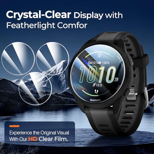 LK 3 Pack for Garmin forerunner 165/165 Music Screen Protector, Glass Film - size: 165/165 Music