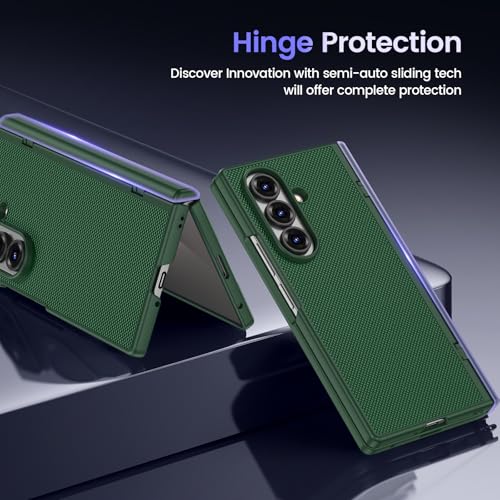 VEGO for Z Fold 7 Case with Belt Clip Compatible with Magsafe& Hinge Cover | Built-in Screen Protector Full Body Drop/Shock Proof Protective Magnetic Phone Cover for Samsung Galaxy Z Fold 7 Green - color: Green