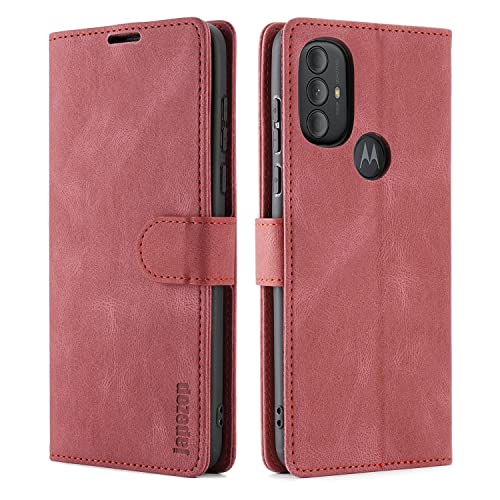 Moto G Power 2022 Wallet Case with [RFID Blocking],Red | Card Holder, Kickstand, Magnetic, Soft Leather Flip Case Wallet for Moto G Power 2022 6.5 Inch - color: Red, size: Moto G Power 2022 6.5 inch