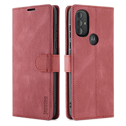 Moto G Power 2022 Wallet Case with [RFID Blocking],Red | Card Holder, Kickstand, Magnetic, Soft Leather Flip Case Wallet for Moto G Power 2022 6.5 Inch - color: Red, size: Moto G Power 2022 6.5 inch