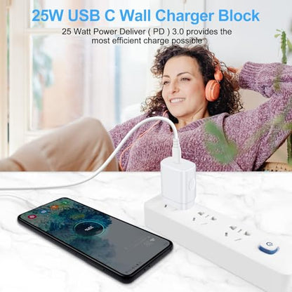 25W Super Fast Charger Block for Samsung Galaxy S26 Ultra/A18/A17 5G/S25 FE - color: white-1