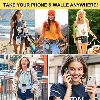 XANGNIER Clip and Go Strap for Phone with Wallet Crossbody,Chain Gold - color: Chain Gold