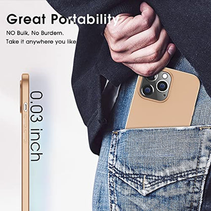 X-level Compatible iPhone 14 Pro max Case Slim Fit Ultra-Thin [Guardian Series] Soft TPU Matte Finish Coating Phone Cases Lightweight Anti-Scratch Back Cover Grip 6.7" (2022)-Gold - color: Gold, size: iPhone 14 Pro Max