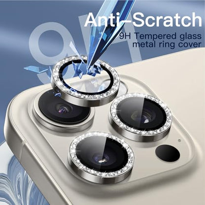 JETech Camera Lens Protector for iPhone 16 Pro/16 Pro Max, Natural Titanium - color: Natural Titanium