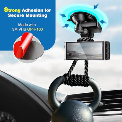 Tapsi 2.2" Round Double-Sided Adhesive Pads for Dash Cam Mount, 4 Pack - size: Ø 2.2", 0.063" Thick