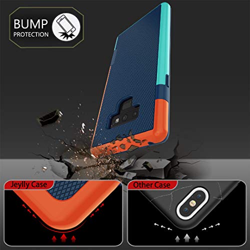 Jeylly for Samsung Galaxy Note 9 Case, Ultra Slim 3 Color Hybrid Impact Anti-Slip Rugged Soft TPU Hard PC Bumper Shockproof Protective Case Cover Shell for Samsung Galaxy Note 9 (6.4 inch) - Blue | Ultra Slim 3 Color Hybrid Impact Anti-Slip Rugged Soft TP