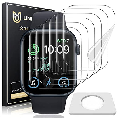 UniqueMe 6 Pack for Apple Watch 44mm SE 3/SE 2/SE Screen Protector - size: 44mm