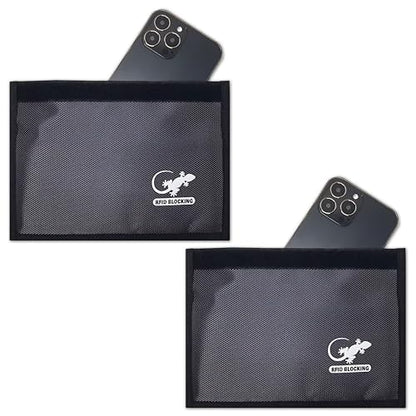Faraday Bag Anti-Tracking GPS RFID Car Key Signal Blocker Wallet Shielding Pouch Protective Case for Cell Phone Car Key FOB, Data Privacy, Electronic Device Security (2 PACK - POCKET GRAY) - color: 2 PACK - POCKET GRAY