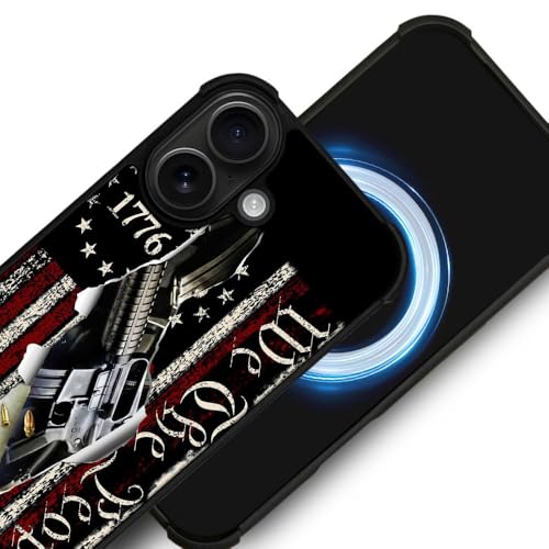 DJSOK Case for iPhone 17,Compatible with MagSafe,Anti-Scratch Shockproof Case,Classic American Flag 1776 We The People - color: Classic American Flag 1776 We The People, size: IPhone 17