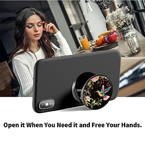 2 Pack Cell Phone Grip with Expanding Kickstand, Flower Hummingbird - color: Flower Hummingbird