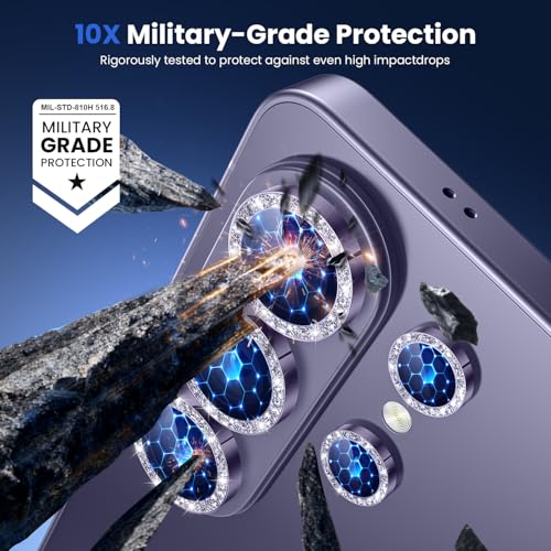 WSKEN for Samsung Galaxy S26 Ultra Camera Lens Protector - Ultra Thin - color: Glitter Violet
