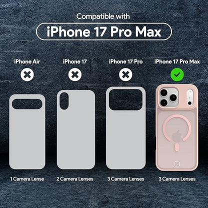 Incipio - Fog iPhone 17 Pro Max, Magsafe Compatible Phone Case, 10ft Drop Tested, Ultra Durable & Shock Absorbing, Scratch Resistant & Slim Profile (Pink) - color: Pink, size: iPhone 17 Pro Max