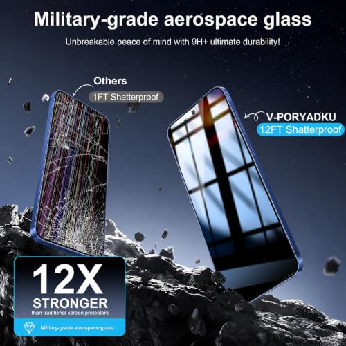 3 Pack for Samsung Galaxy S24 Plus / S25 Plus Privacy Screen Protector - size: 6.70 inch
