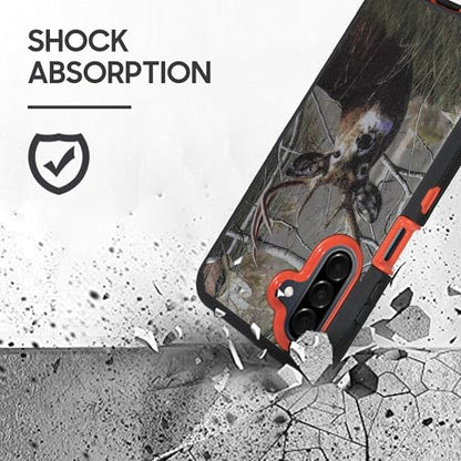Compatible for Samsung Galaxy A26 5G, Built in Screen Protector, Belt Clip Holster Heavy Duty Defender Case Dustproof Shockproof Protection (Deer) - color: Deer