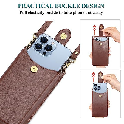 Peacocktion Small Crossbody Cell Phone Purse for Women, Lightweight Mini Small Crossbody Bags for Women with Card Slots - color: 09-chocolate Brown