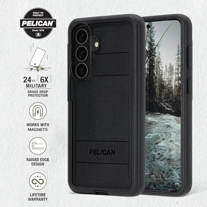 Pelican Voyager Samsung Galaxy S26 Plus Case - Rugged Phone Case - Black | Magnetic & Wireless Charging Case with 24ft Military-Grade Drop Protection & Belt Clip Holster for Samsung Galaxy S26 Plus - color: Voyager Black, size: Samsung Galaxy S26 Plus