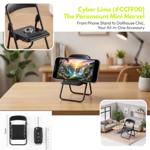 DOITOOL 12-piece Mini Folding Chair Models Black Plastic