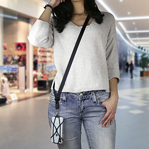Gear Beast Universal Crossbody Cell Phone Lanyard Compatible with iPhone, Galaxy & Most Smartphones, Phone Case Holder & Cross Body Strap - color: Clear