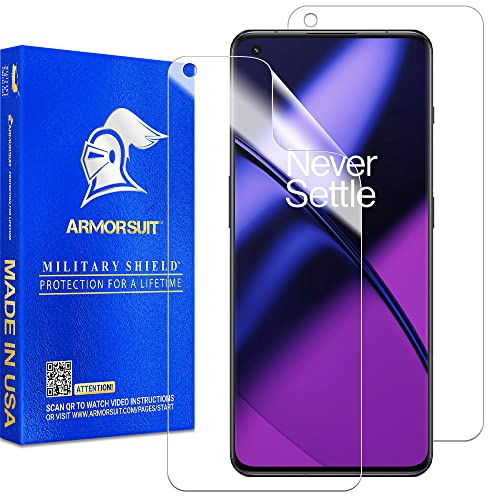 ArmorSuit 2 Pack Screen Protector for OnePlus 11 (6.7") Case Friendly MilitaryShield HD Clear Film - Made in USA