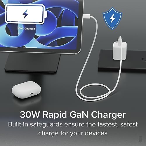 Plugable 30W USB-C GaN Charger, White