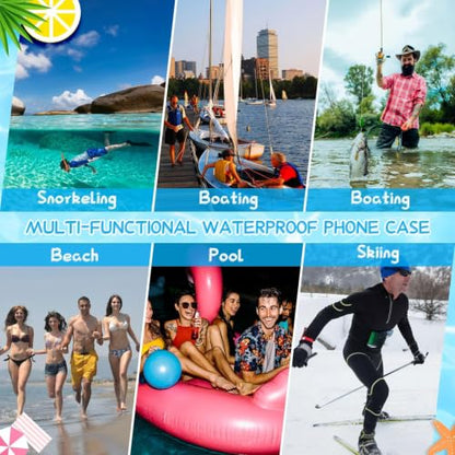 Chiisong 112 Pack Waterproof Phone Pouch Clear Cellphone Case Bulk Universal Phone Dry Bag Waterproof Underwater Case Holder for Water Games Cruise Ship Essentials, up to 6.9 Inch (Colorful)