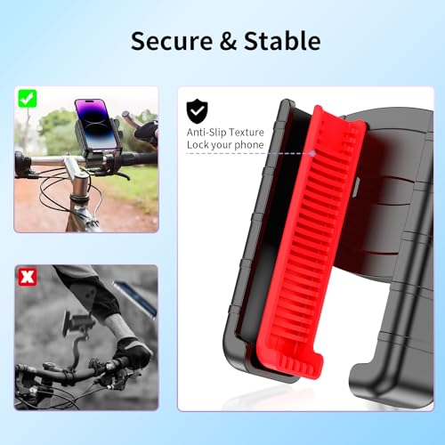 Bike Phone Holder, Handlebar Mount for Motorcycle, Scooter, Mountain, Ebike