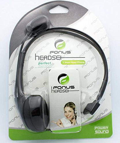 WIRED Headset MONO Hands-free Headphone 3.5mm Earphone w Boom Mic Single Earbud [Black] for Consumer Cellular ZTE Avid 828 - Consumer Cellular ZTE Avid 916 - Cricket Alcatel Idol 4