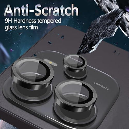 1 Pack Camera Lens Frame for Xiaomi Redmi Note 14 4G, 9H Glass Screen Protector Anti-Scratch, Tempered Glass Metal Individual Camera Cover Accessories for Xiaomi Redmi Note 14 4G, Black - size: for Redmi Note 14 4G