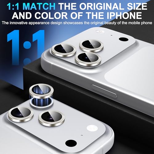 Suoman 2-Pack for iPhone 17 Pro / 17 Pro Max Camera Lens Protector -Grey - color: Grey