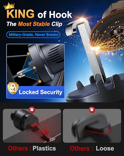 [True Military-Grade] 2026 New Upgraded Magnetic Car Mount Vent for MagSafe - color: Misty Gray