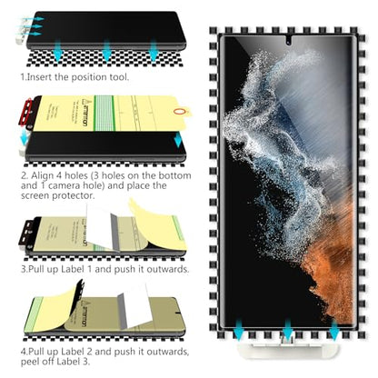 EGV 3 Pack for Samsung Galaxy S22 Ultra Screen Protector, Soft TPU Film - size: Galaxy S22 Ultra 6.8inch