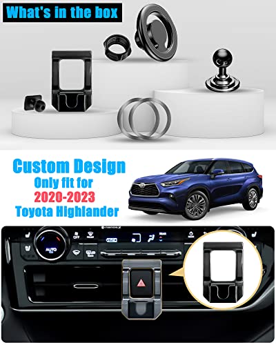 Car Phone Holder, Air Vent Magsafe Mount for Toyota Highlander 2020-2023 - style: Highlander/Magsafe