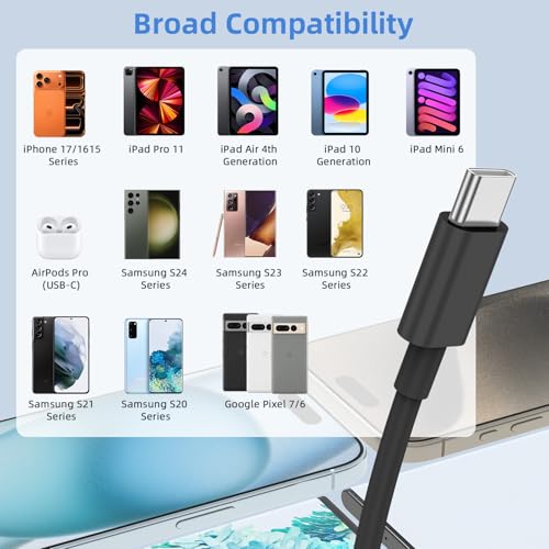 LDHTY CarPlay Charging Cable, USB A to USB C Cable, 2-Pack 3FT, Black - color: Black, size: 3ft+3ft