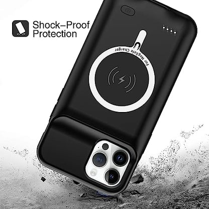Battery Case for iPhone 11 Pro, Upgraded 10000mAh Battery Pack Rechargeable Charger Case with Carplay Wireless Charging Compatible with iPhone 11 Pro (5.8 inch) External Charging Clip(Black) - size: iPhone 11 Pro